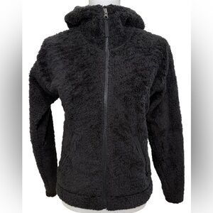 North Face Black Fleece Hooded Jacket size XSP